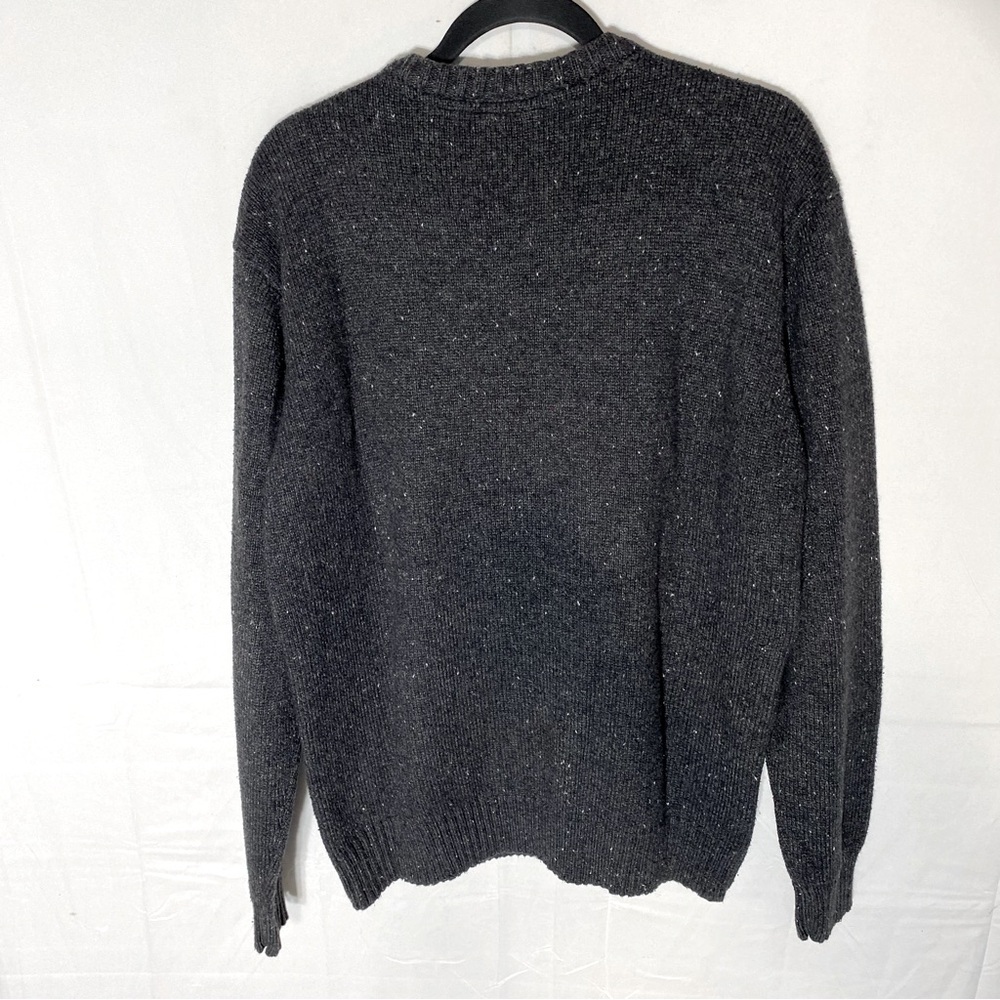 Denver Hayes Dark Grey Cable Knit Crew Neck Sweater L - Picture 15 of 16